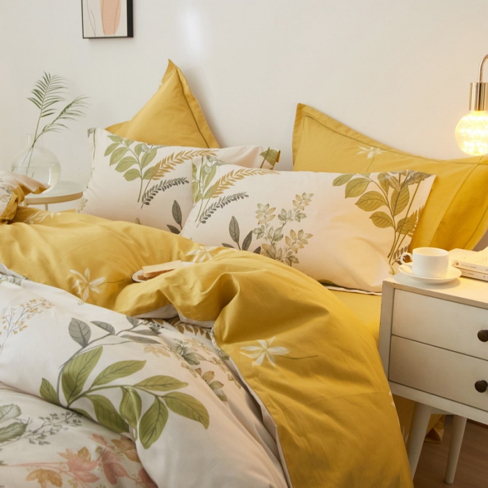 91家纺网 家纺一手货源 找家纺 沐白家居 2022全棉13376全棉印花四件套 夏日恋曲