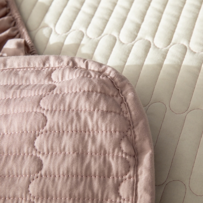 91家纺网 家纺一手货源 找家纺 三味舒屋 2024新款加高全棉夹棉床笠床垫保护罩床罩 粉