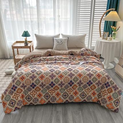 91家纺网 家纺一手货源 找家纺 澳洲羽 2024新款水洗针织棉豆豆冬被被子被芯春秋被 菲特