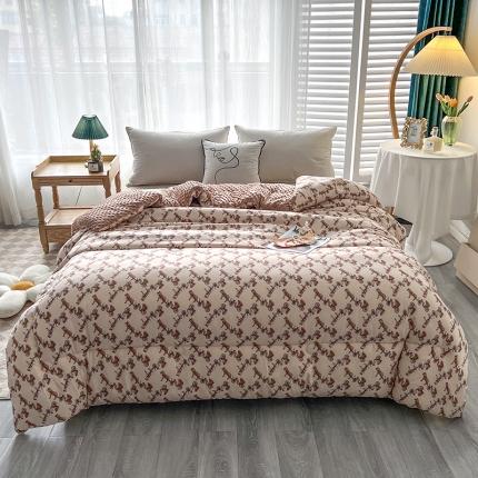 91家纺网 家纺一手货源 找家纺 澳洲羽 2024新款水洗针织棉豆豆冬被被子被芯春秋被 迈凯伦