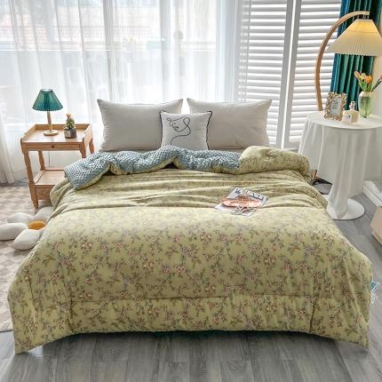 91家纺网 家纺一手货源 找家纺 澳洲羽2024新款水洗针织棉豆豆冬被被子被芯春秋被 如花似锦