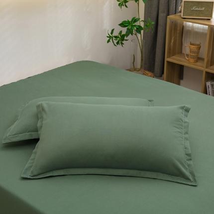 馨乐家纺 2022新款纯色舒适亲肤棉单品枕套系列 深绿