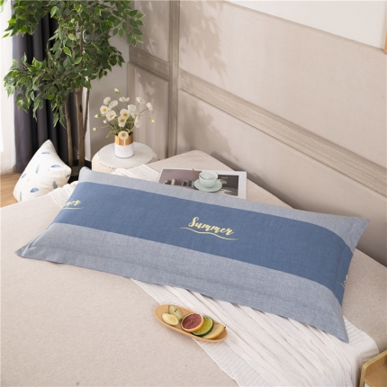 91家纺网 家纺一手货源 找家纺 喜相逢家纺2024新款 D26-双人枕套-纯棉磨毛长枕套全棉磨毛