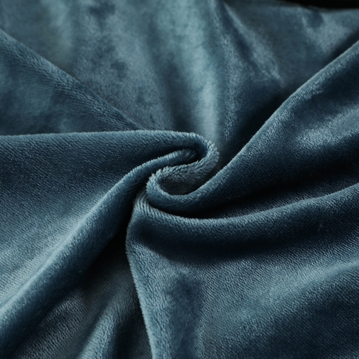 91家纺网 家纺一手货源 找家纺 畅畅家纺 2022新款纯色双拼加厚牛奶绒四件套 宝石蓝纯色