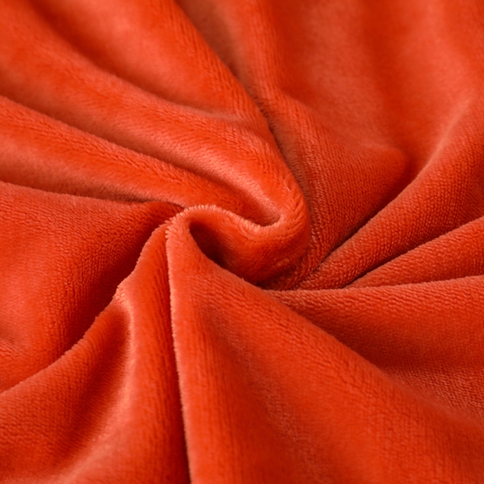 91家纺网 家纺一手货源 找家纺 畅畅家纺 2022新款纯色双拼加厚牛奶绒四件套 橘色 纯色