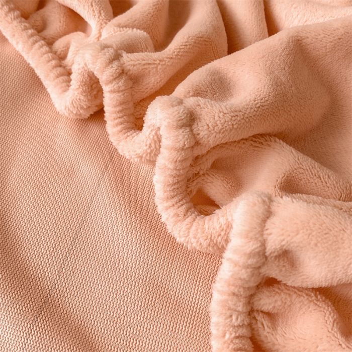 91家纺网 家纺一手货源 找家纺 眠帛 2022新款纯色牛奶绒单床笠 奶油粉