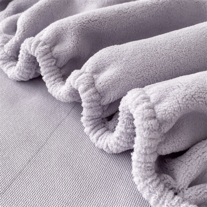 91家纺网 家纺一手货源 找家纺 眠帛 2022新款纯色牛奶绒单床笠 浅紫