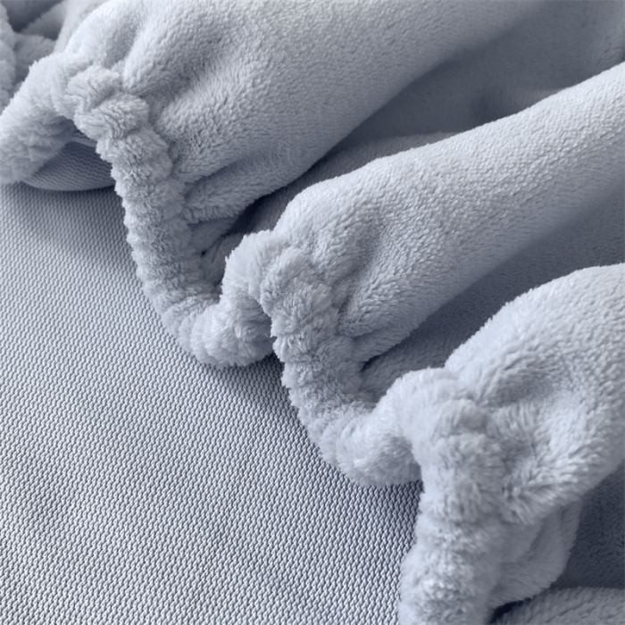 91家纺网 家纺一手货源 找家纺 眠帛 2022新款纯色牛奶绒单床笠 天空蓝