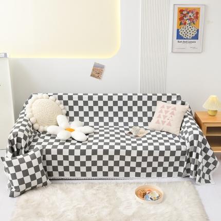 91家纺网 家纺一手货源 找家纺 总启博雪尼尔四季通用沙发罩雪尼尔沙发盖布沙发套沙发垫-金典花边款