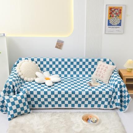 91家纺网 家纺一手货源 找家纺 总启博雪尼尔四季通用沙发罩雪尼尔沙发盖布沙发套沙发垫-金典花边款