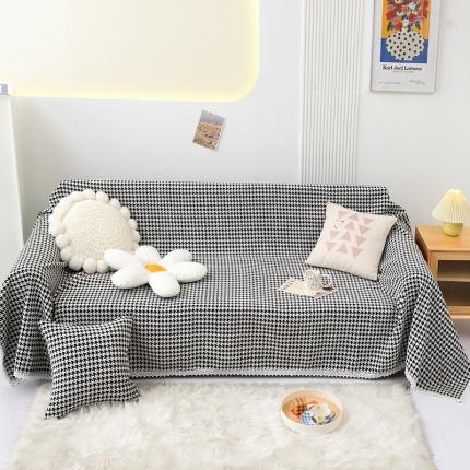 91家纺网 家纺一手货源 找家纺 总启博雪尼尔四季通用沙发罩雪尼尔沙发盖布沙发套沙发垫-金典花边款