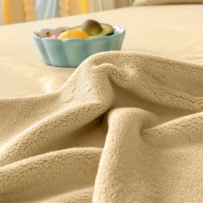 91家纺网 家纺一手货源 找家纺 眠帛 2022新款纯色牛奶绒单床单 米驼