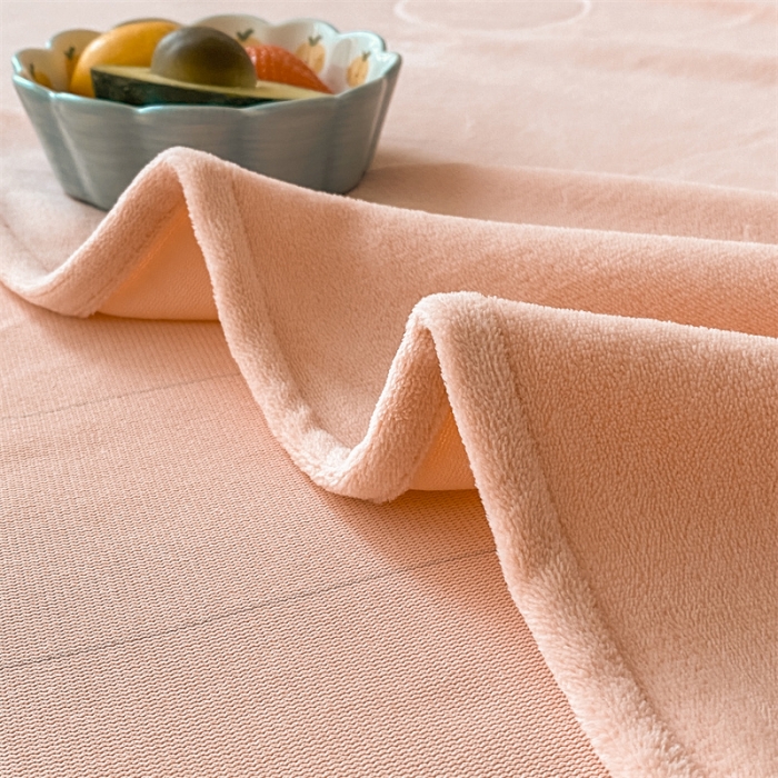 91家纺网 家纺一手货源 找家纺 眠帛 2022新款纯色牛奶绒单床单 奶油粉