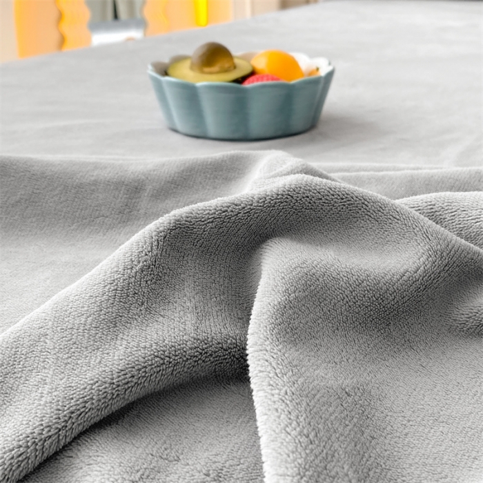 91家纺网 家纺一手货源 找家纺 眠帛 2022新款纯色牛奶绒单床单 浅灰