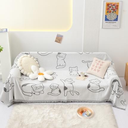 91家纺网 家纺一手货源 找家纺 （总）启博 2022网红同款雪尼尔四季沙发罩-流苏折边款