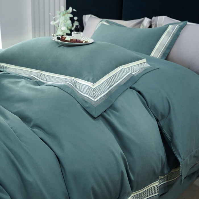 91家纺网 家纺一手货源 找家纺 （总）榻尚 秋冬新款纯棉抗菌轻磨毛刺绣四件套