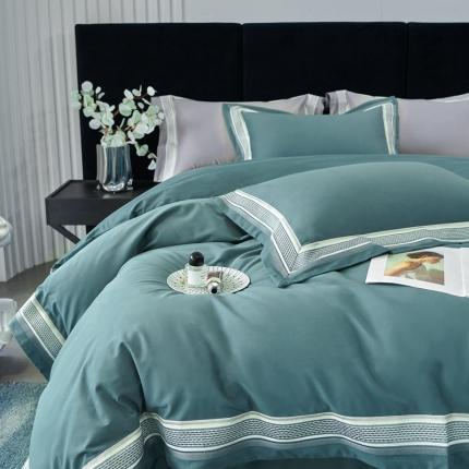 （总）榻尚 秋冬新款纯棉抗菌轻磨毛刺绣四件套