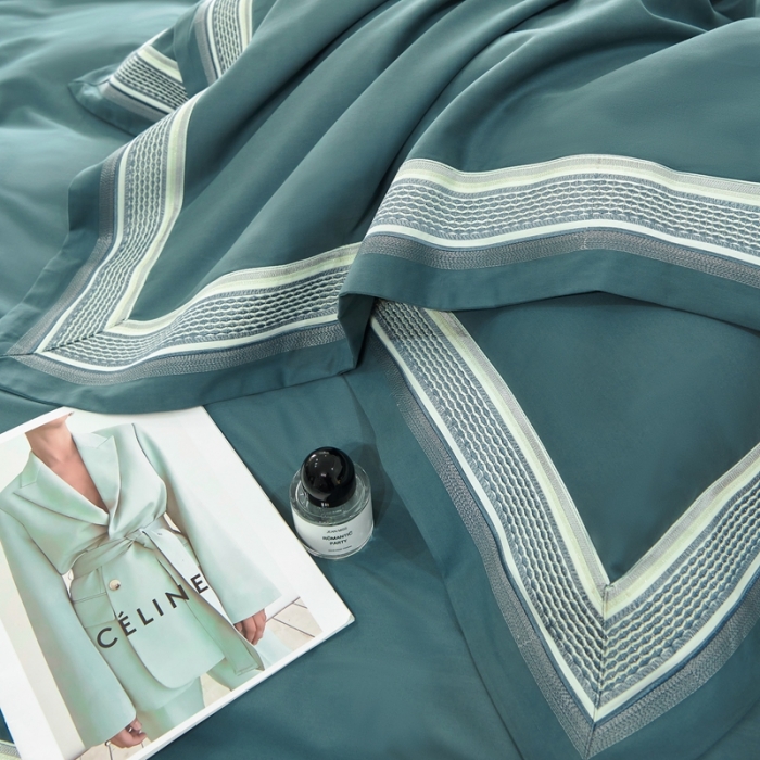 91家纺网 家纺一手货源 找家纺 （总）榻尚 秋冬新款纯棉抗菌轻磨毛刺绣四件套