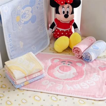 （总）纱布之家 2022新款迪士尼婴童全棉六层纱布婴儿枕巾