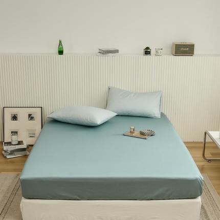 91家纺网 家纺一手货源 找家纺 原研 2022新款100支长绒棉纯色单品-单床笠 梅子青