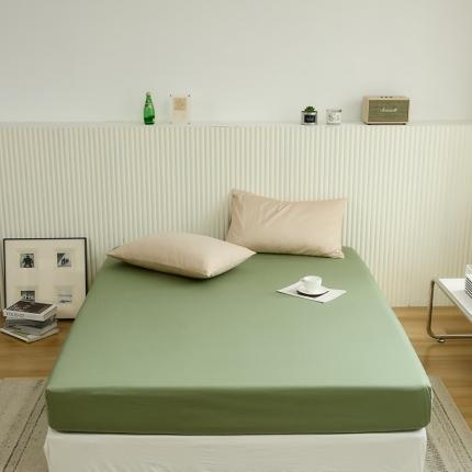 91家纺网 家纺一手货源 找家纺 原研 2022新款100支长绒棉纯色单品-单床笠 水竹绿