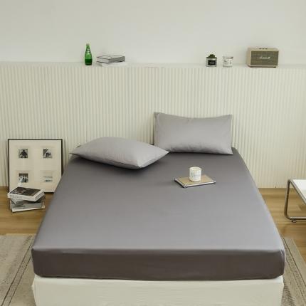 91家纺网 家纺一手货源 找家纺 原研 2022新款100支长绒棉纯色单品-单床笠 石涅灰