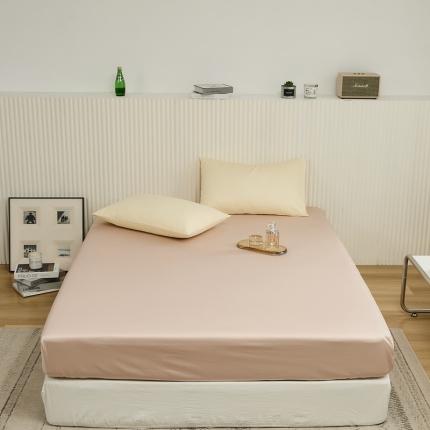 原研 2022新款100支长绒棉纯色单品-单床笠 木槿粉