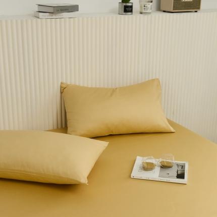 91家纺网 家纺一手货源 找家纺 原研 2022新款100支长绒棉纯色单品-单枕套 琉璃金