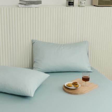 91家纺网 家纺一手货源 找家纺 原研 2022新款100支长绒棉纯色单品-单枕套 蒂芙蓝