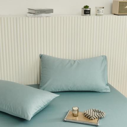 91家纺网 家纺一手货源 找家纺 原研 2022新款100支长绒棉纯色单品-单枕套 梅子青