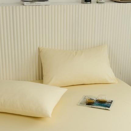 原研 2022新款100支长绒棉纯色单品-单枕套 嫩鹅黄