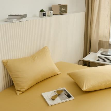 原研 2022新款100支长绒棉纯色单品-单枕套 琉璃金