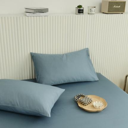 原研 2022新款100支长绒棉纯色单品-单枕套 冰川蓝