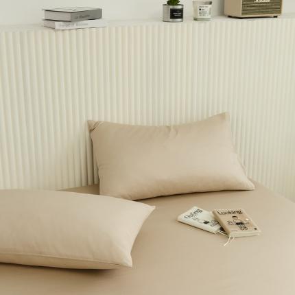 原研 2022新款100支长绒棉纯色单品-单枕套 萱草棕