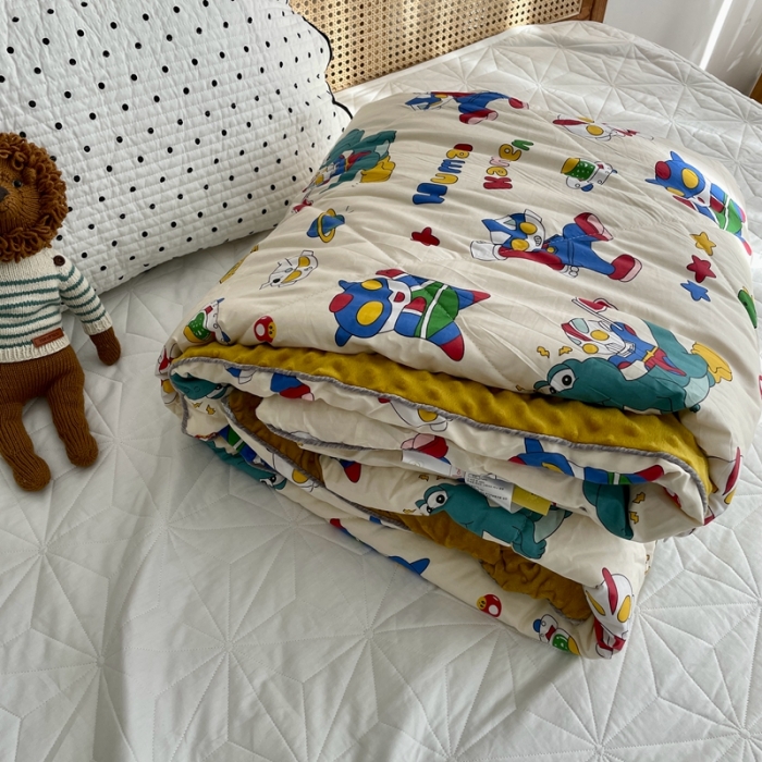 91家纺网 家纺一手货源 找家纺 源启生活 2022新款豆豆绒韩国单人豆豆被 奥特之战