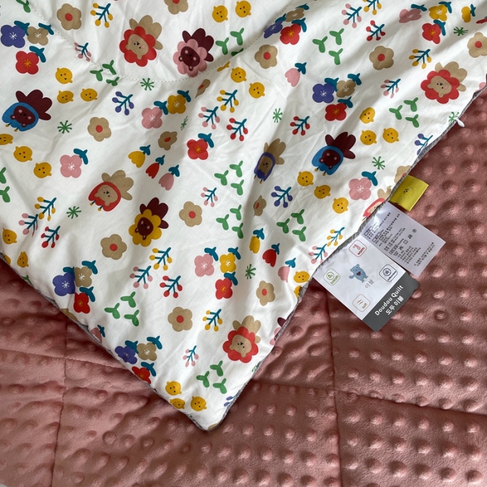 91家纺网 家纺一手货源 找家纺 源启生活 2022新款豆豆绒韩国单人豆豆被 花花世界