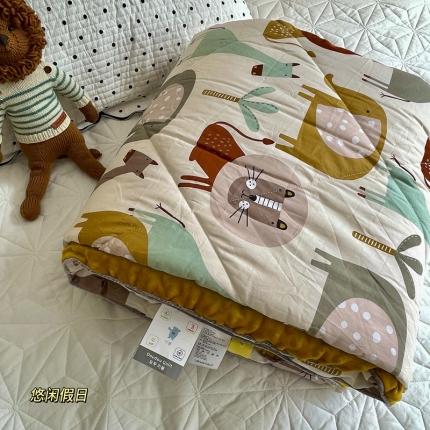 91家纺网 家纺一手货源 找家纺 源启生活 2022新款豆豆绒韩国单人豆豆被 悠闲假日