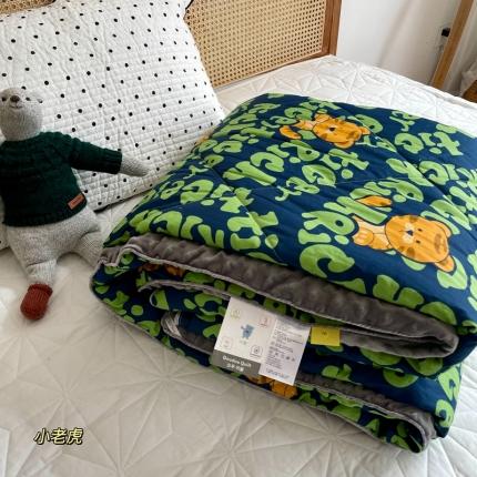 91家纺网 家纺一手货源 找家纺 源启生活 2022新款豆豆绒韩国单人豆豆被 小老虎
