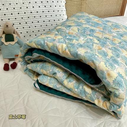 91家纺网 家纺一手货源 找家纺 源启生活 2022新款豆豆绒韩国单人豆豆被 富士草莓