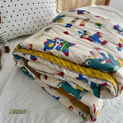 91家纺网 家纺一手货源 找家纺 源启生活 2022新款豆豆绒韩国单人豆豆被 奥特之战