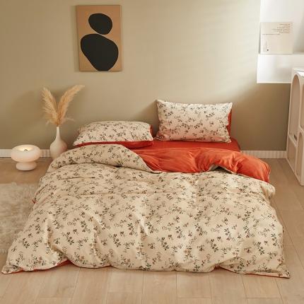 91家纺网 家纺一手货源 找家纺 （总）怡家居 2022秋冬A版棉B版水晶绒四件套