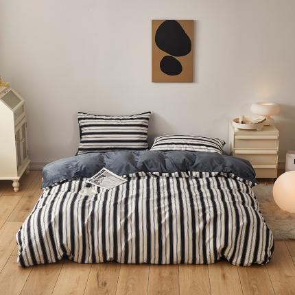 91家纺网 家纺一手货源 找家纺 （总）怡家居 2022秋冬A版棉B版水晶绒四件套