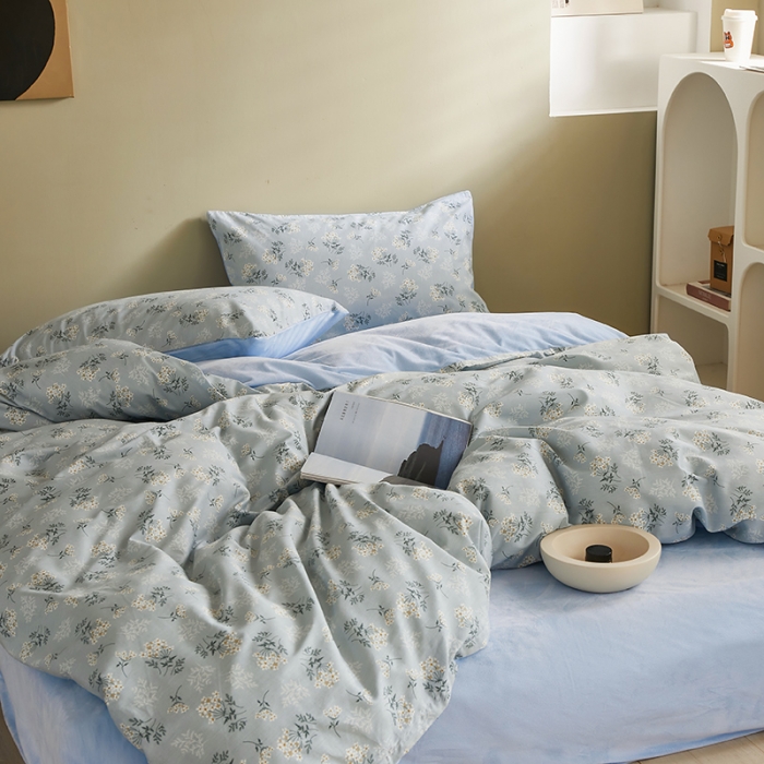 91家纺网 家纺一手货源 找家纺 怡家居 2022秋冬A版棉B版水晶绒四件套果实