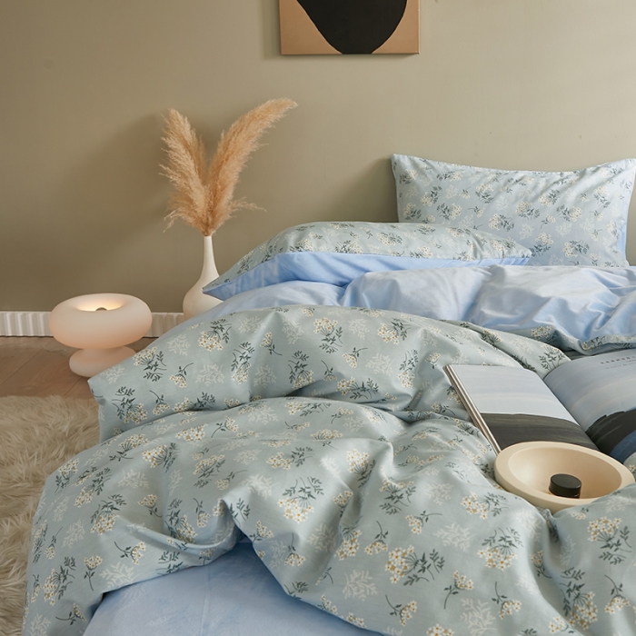 91家纺网 家纺一手货源 找家纺 怡家居 2022秋冬A版棉B版水晶绒四件套果实