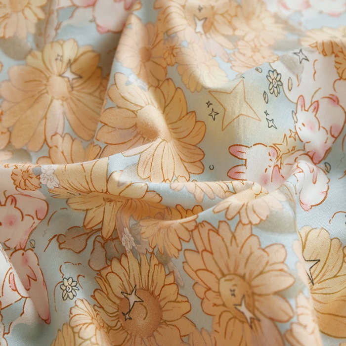 91家纺网 家纺一手货源 找家纺 怡家居 2022秋冬A版棉B版水晶绒四件套油画兔