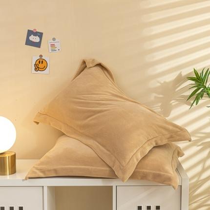 91家纺网 家纺一手货源 找家纺 （总）好阁家纺 2023新款牛奶绒纯色枕套