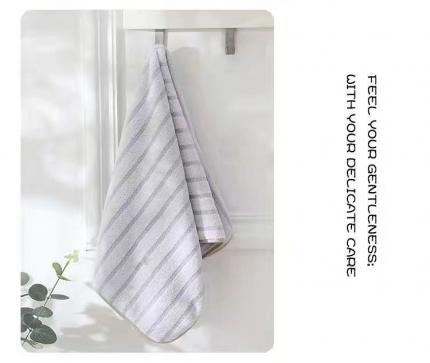 91家纺网 家纺一手货源 找家纺 双梦毛巾 云感棉毛巾浴巾 灰色毛巾