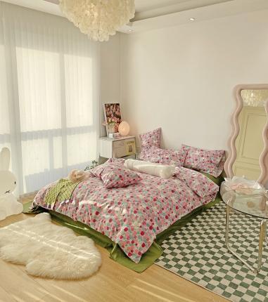 91家纺网 家纺一手货源 找家纺 千朵 2022新款13372简单款四件套 郁香慕雅