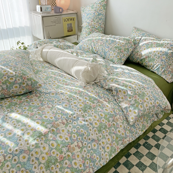 91家纺网 家纺一手货源 找家纺 千朵 2022新款13372简单款四件套 精灵花园