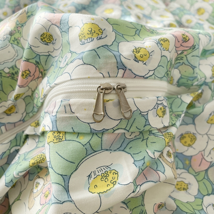 91家纺网 家纺一手货源 找家纺 千朵 2022新款13372简单款四件套 精灵花园